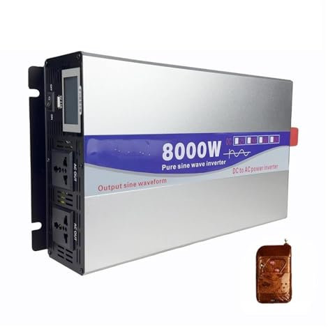 Onduleur Transformateur Onduleur À Onde Sinusoïdale 8000W 12V-72V DC À 110V/220V AC Convertisseur De Batterie Externe Portable Énergie Solaire Domestique avec USB Convertisseur(12V,240V(50HZ)_A)