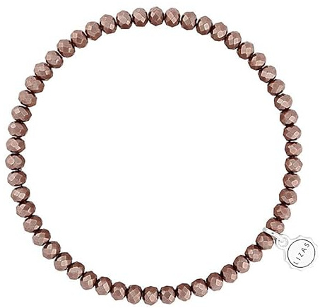 Lizas Schmuckarmband Knoxville Armband Perlenarmband 4mm viele Farben (hazelnut)