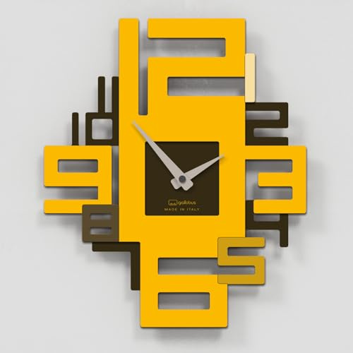 Giallobus - Premium-Uhr - Axia - MDF-Holz - Premium 25,5x30 - - 09 - Sun - Italienisches Handwerk – geräuschlos – Geschenkidee – modern