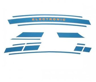 KIT SERIE ADESIVI TARGHETTE LATERALI BLU ELECTRONIC COMPATIBILE CON VESPA 125 PRIMAVERA ET3