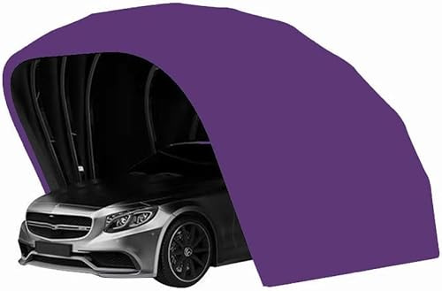 Edelstahl-carport, Autounterstand, Autoüberdachung, Autogarage, Autoschuppen, Autohaus, Parkplatz, Faltbar, Einziehbar, L5,5 M * B 2,5 M * H 2,3 M, Purple