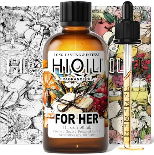 HIQILI Für Sie Duftöl für Kerzenherstellung, Badebomben | Soap Making Supplies,Add to Body Lotion,Great for Perfume Making,Women Scented Oil,Long-Lasting Scent - 1 Fl Oz