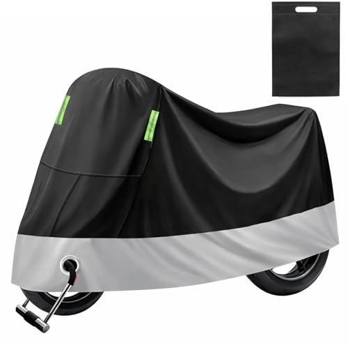 Tbintul Motorrad Abdeckplane Outdoor XXL,Motorradabdeckung Wasserdicht,Motorrad Garage Plane für Moped Roller Motoroller Motor(245x105x125cm)