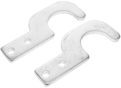 MALUGOGO 2pcs Heavy Duty Scaffold Board Hangers Steel Clamps with Precise Positioning and Universal Compatibility, Silver Scaffold Step Accessories for Construction and Renovation Sites