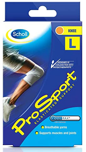 Scholl ProSport - Rodillera, talla L, color blanco