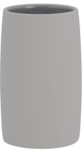 Södahl Mono Zahnputzbecher, Zahnbürstenhalter aus Keramik, Durchmesser 6,5 cm, Höhe 11 cm, Grau