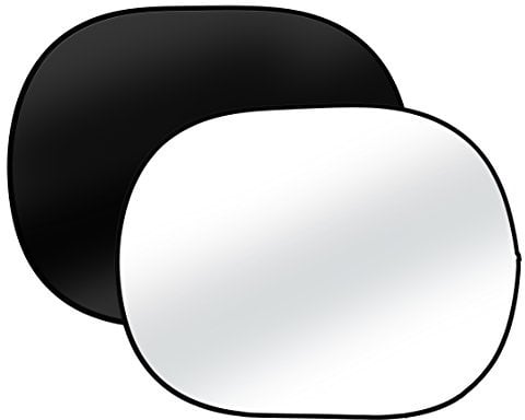 Bresser Fotostudio BR-3 Faltbarer Hintergrund (150x200 cm) schwarz/weiß | 2 in 1 Fotohintergrund, selbstspannend, reflexionsarm, Metallrahmen, Baumwollstoff, Transporthülle, mobil einsetzbar