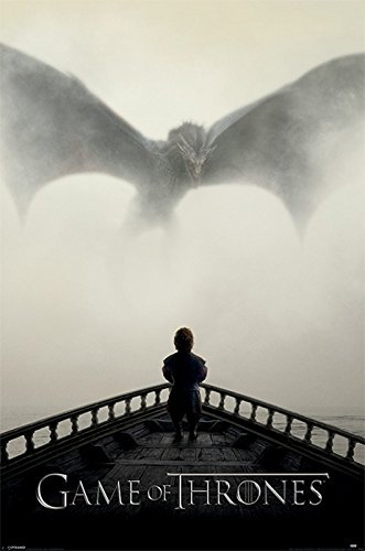 Artland Film-Poster + ein Ü-Poster Filmposter Game of Thrones (Ein Löwe & ein Drache) Film & TV Serien Digitale Kunst Grau 91,5 x 61 x 0,1 cm