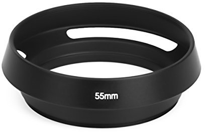 Gegenlichtblende Sonnenblende Metall Universal Schlitzblende 55mm schwarz 55 mm