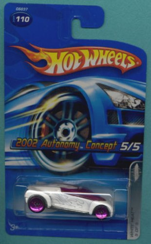 Mattel Hot Wheels 2005 1:64 Scale White Heat 2002 Autonomy Concept 5/5 Die Cast Car #110 by Hot Wheels