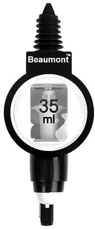 Beaumont Bar-Optik-Spender 35ml, schwarz-weiß, für den professionellen Einsatz in der Bar oder zu Hause, Alkohol-Optik-Spender, präzise Messung, auslaufsichere Gummidichtung, Verwendung mit einer Vielzahl von Flaschen, T415