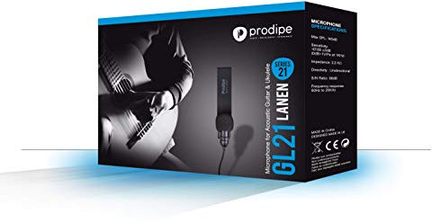 Prodipe GL21 Lanen Microphone pour Guitare acoustique/Ukulélé Noir