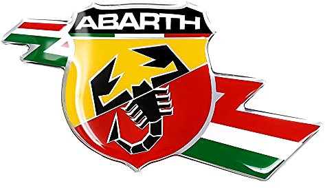 Abarth 21530 Stickers Adesivi 3D Scudetto Folgore, 50 mm