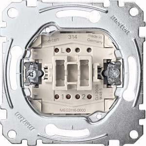 Merten Aus/Wechselschalter-Eins. MEG3116-0000 1-pol.10AX 250V AC Unterputz-Einsätze Installationsschalter 4042811144364 by
