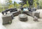Destiny Loungeset Rio halbrund, 2 Schenkel, 3 Beistelltische, 1 Tisch Ø90x38cm