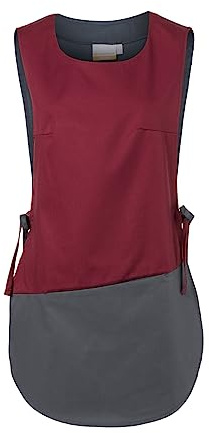 Karlowsky Überwurfkasack Bea - 65% Polyester/35% Baumwolle - anthrazit/Bordeaux - Größe 0