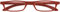 I NEED YOU Lesebrille Zipper / +1.00 Dioptrien / Rot