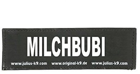 Julius-K9 Original Interchangeable Patch, Small, Black, Milchbubi