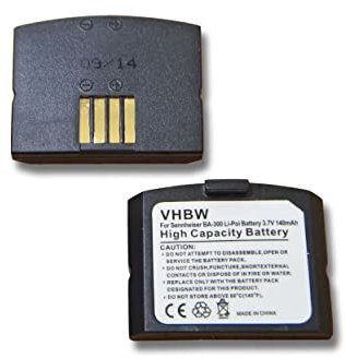 vhbw 2X Akku kompatibel mit Sennheiser Set 830 S, Set 830 TV, Set 840, Set 840 S, Set 840 TV Wireless Headset Kopfhörer (140mAh, 3,7V, Li-Polymer)