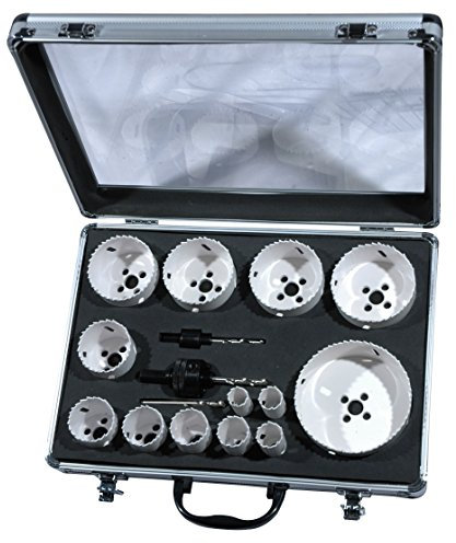 Leman 5013 Coffret de 13 Trépans bi-métal ø 16 à 102 mm avec 2 mandrins/3 forets