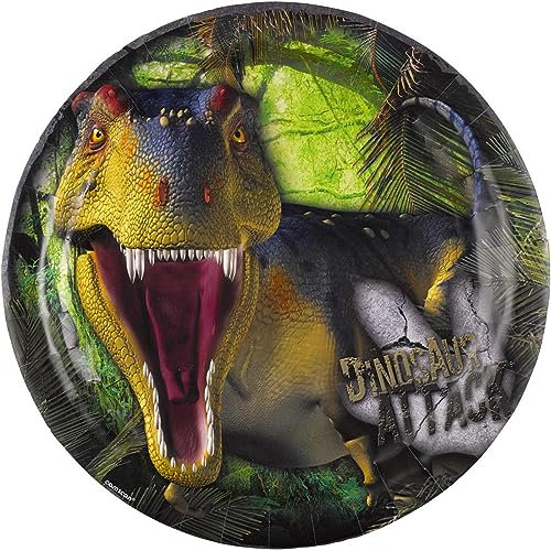 Amscan 9900352 Pappteller Dinosaur Attack, 23 cm