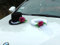 Schleier UND Hut Autoschmuck Rose Car Dekoration Hochzeit Wedding ®Auto-schmuck (Violett)