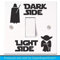 SuperDuperDecor Star Wars Light Switch Stickers. Black, Colour, or Glow-in-the-Dark. decal child room lightswitch wall vinyl dark side darth vader yoda BLACK & WHITE