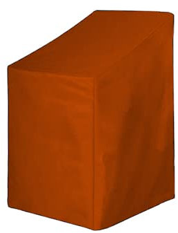 Holi Europe Premium Gartenstuhl Stuhl Stapelstuhl Terassenstuhl Gartenmöbel Hülle Abdeckung Schutzhülle Haube Abdeckplane Garnitur 575g / lfm (B65 cm x T65 cm x HV70 cm / HH110 cm, Orange)