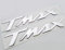 Logo adesivo T-Max, effetto 3D rialzato, colore argento, per moto T-Max 500 530