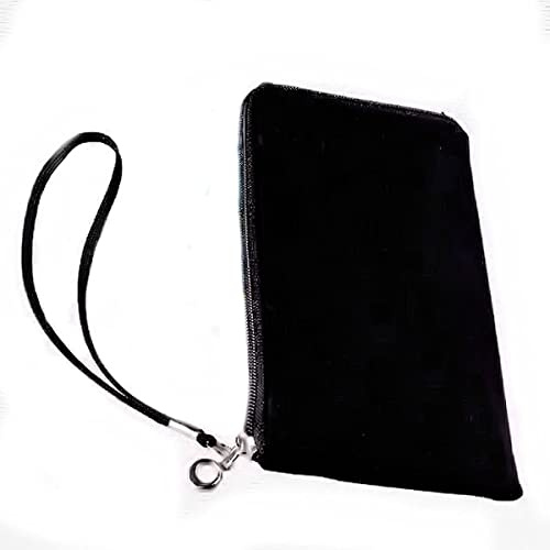 Handy Universal Soft Touch Neopren Tasche in Schwarz mit Reißverschluss kompatibel mit Apple iPhone 5 - 5S - 5C - iPhone 6 (4,7 Zoll) - iPhone 7 (4,7 Zoll) - Cover Case Hülle Etui