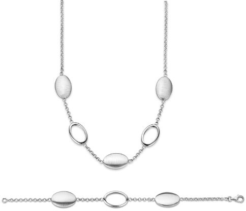 Orphelia Damen-Schmuckset Pure Collection 925 Sterlingsilber Kette 43 cm Armband 19 cm SET-017