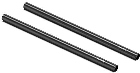 SMALLRIG 2 Stück Schwarz Aluminiumlegierung 15mm Rod - 30cm 12 Zoll - 1053