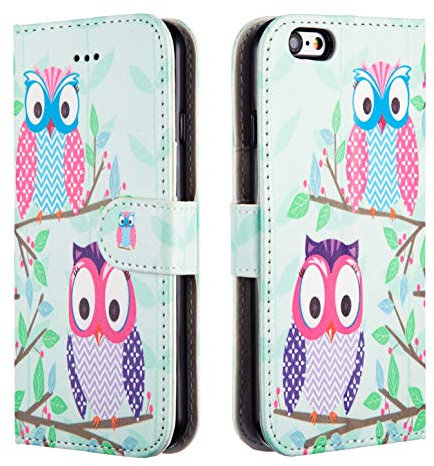 NWNK13 iPhone SE, iPhone 5S, iPhone5 case owl Smart Leather Wallet/Card Slots, Money Holder/Built in Stand [Card S