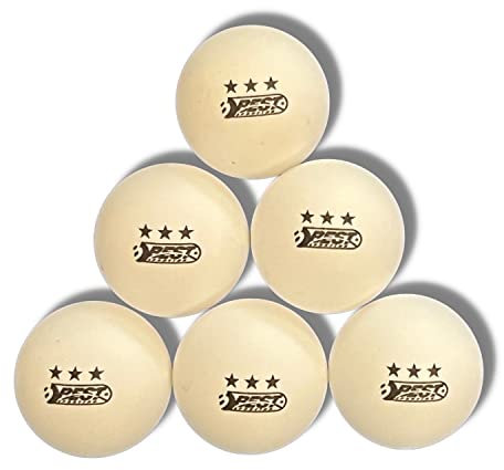 BEST SPORTING weiß Tischtennisbälle 6 STK I 3 Stern Qualität I Indoor & Outdoor Tischtennis Set I Tischtennis-Bälle in 40mm Durchmesser I Ping Pong Bälle I Tischtennis Zubehör