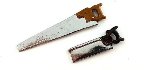 Melody Jane Dolls House Wood Saws Garden Shed Garage Accessory Work Tools 1:12