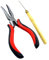 Hair Extension Micro Ring Tool Pliers with Needle Hook Tool for Clamping Bonding Threading Removal