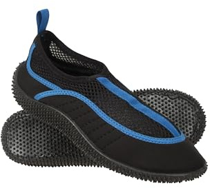 Mountain Warehouse Bermuda Kids Aqua Shoes - Neoprene Swim Shoes, Mesh Panels Wet Shoes, Lightweight Water Shoes, Slip On - Spring Summer, Beach, Water & Diving Blue 12