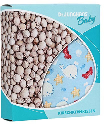 Dr. Junghans Medical Kirschkernkissen 10x10 cm Baby Weiß/Rosa Kariert