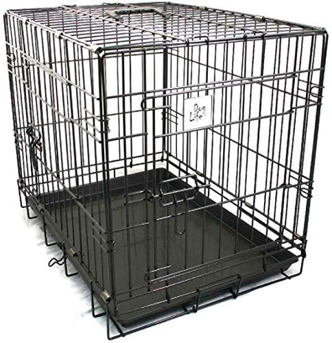Dog Life Dog or Puppy Crate, 107 x 69 x 78 cm, black