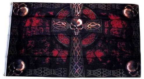 Flagge/Fahne Totenkopf Kreuz 90 x 150 cm