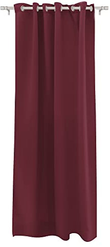 Victoria M. Aurora Verdunkelungsvorhang Blickdicht, Thermovorhang, Ösenvorhang, Schallschutz Vorhang 140 x 245cm, Bordeaux