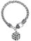 TEAMER Bracciale sportivo smaltato Collana, cristallo, con pallavolo, chiusura a moschettone, gioielli da tifoso (bracciale pallavolo)