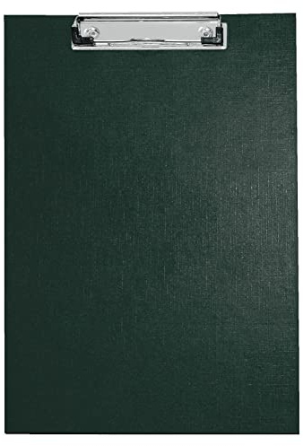 VELOFLEX 4814980 - Schreibplatte DIN A4, PP-kaschiert, Leinenstruktur, Metallklemme mit Hängeöse, Klemmbrett schwarz, 1 Stück