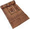 GURU SHOP Blockdruck Tagesdecke, Bett & Sofaüberwurf, Handgearbeiteter Wandbehang, Wandtuch - Design 26, Baumwolle, Size:Single 150x200 cm