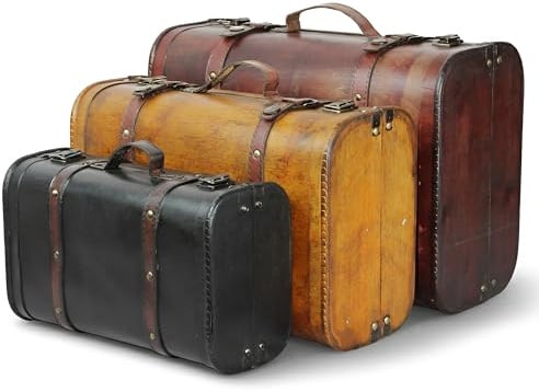 Vintiquewise (TM Koffer/Koffer, 3-farbig, Vintage-Stil, 3 Stück