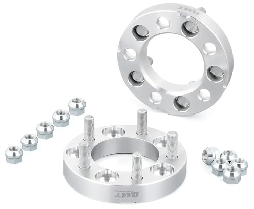 Orion Motor Tech 5x4.5 Wheel Spacers, 1 Inch Spacers with 1/2-20 Studs Compatible with Jeep Wrangler TJ YJ Grand Cherokee Ford Explorer Mustang Ranger, 82.5mm Center Bore Wheel Spacer Kit Set of 2
