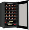 Koolatron 24 Bottle Wine Cooler Refrigerator Compressor Wine Fridge Black Freestanding Wine Cellar with UV-Blocking Glass for Red White Sparkling Ideal for Home Bar Kitchen Apartment