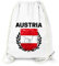 MoonWorks Turnbeutel Fußball EM WM Österreich Vintage Flagge Austria Flag Gymbag weiß