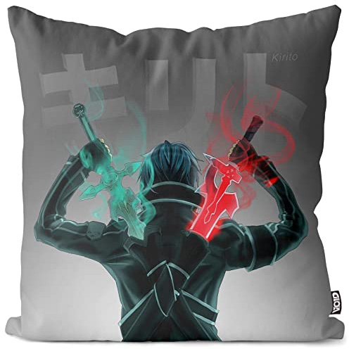 VOID Kirito Kissenbezug Kissenhülle Outdoor Indoor Anime Sword Schwert, Kissen Größe:80 x 80 cm