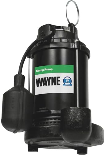 WAYNE CDT50-1/2 HP Pompa sommersa sommergibile in ghisa rivestita in resina epossidica - fino a 5.100 galloni all'ora - Costruzione durevole e durevole